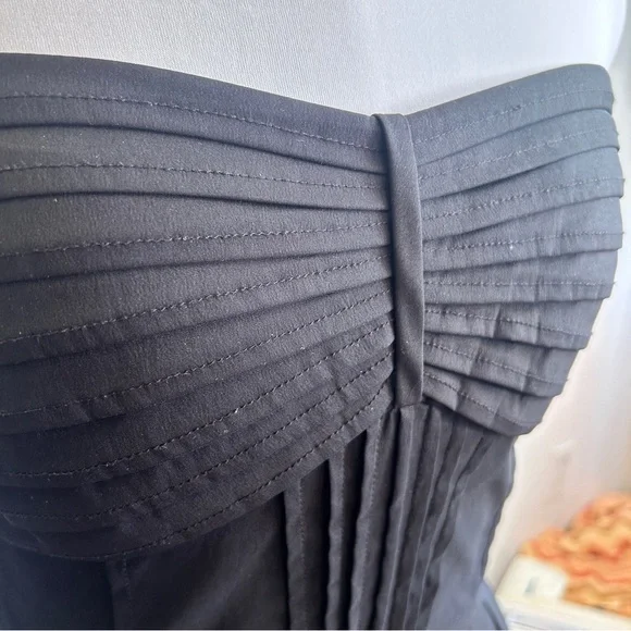 Vintage 90s Y2K does 60s Le Château Strapless Pleated Pintuck Cocktail Dress - Picture 3 of 16